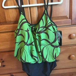 NEW with tags bathing suit, blouson, Sz 16